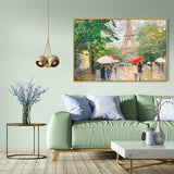 Parisian Rainy Day Canvas Wall Art Set (3 Panels)