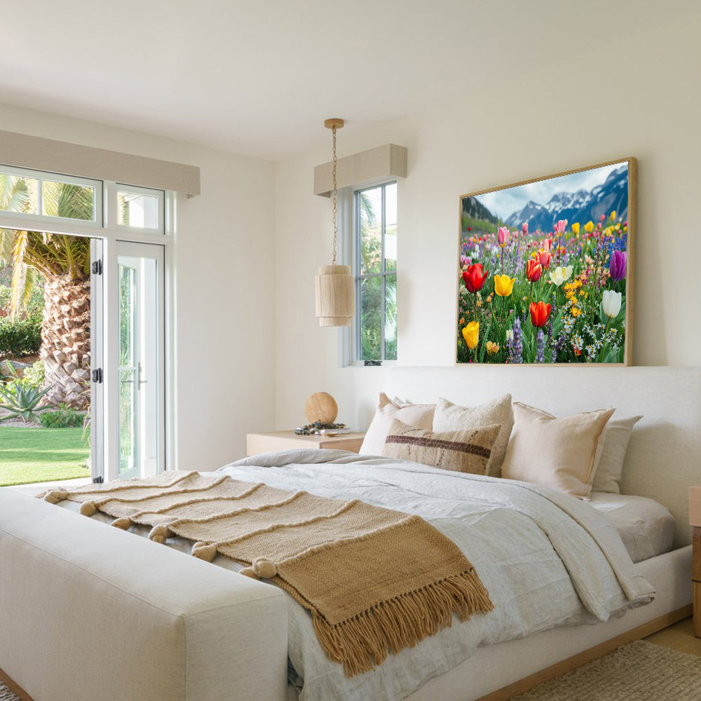Colorful Mountain Wildflower Canvas Wall Art – Nature’s Beauty for Your Home