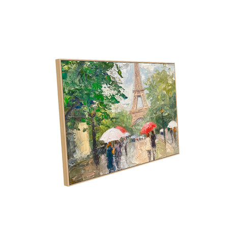 Parisian Rainy Day Canvas Wall Art Set (3 Panels)