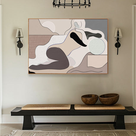 Abstract Minimalist Reclining Figure Canvas Wall Art