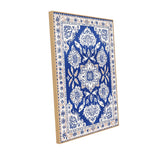 Bohemian Floral Harmony Royal Blue Canvas Wall Art