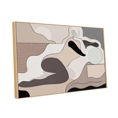 Abstract Minimalist Reclining Figure Canvas Wall Art