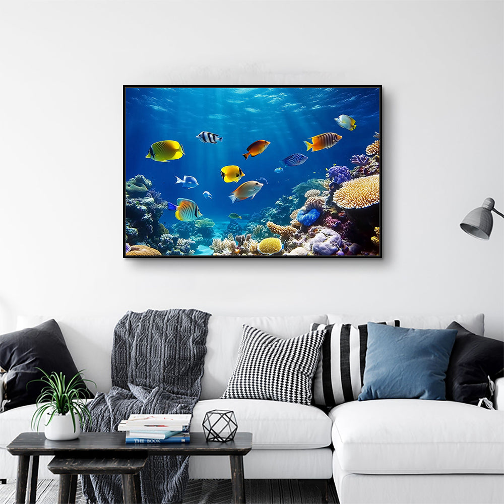 Underwater Coral Reef Canvas Wall Art