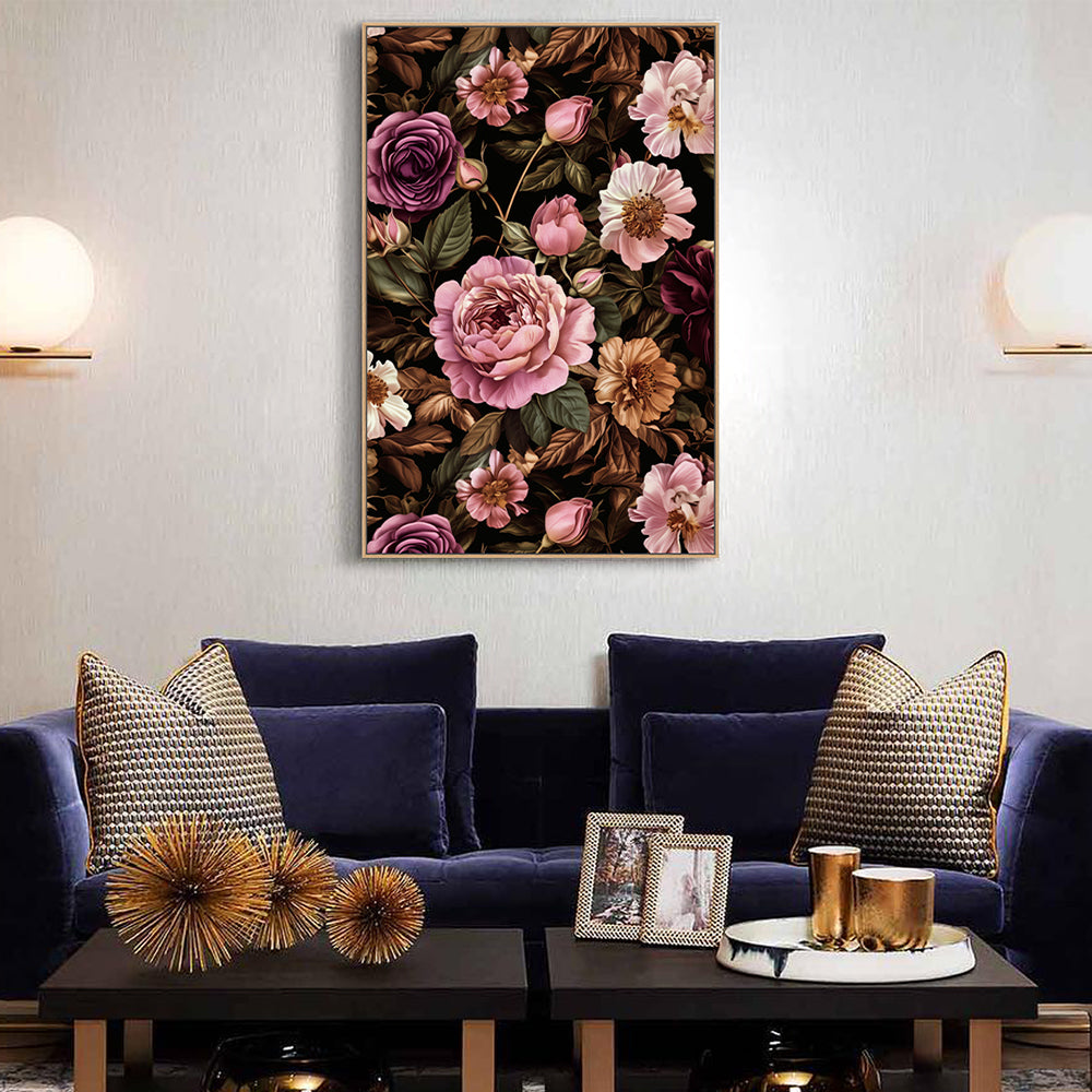 Vintage Floral Elegance Canvas – Timeless Rose Wall Art