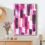 Abstract Pink and Purple Brushstrokes Canvas Wall Art