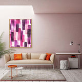 Abstract Pink and Purple Brushstrokes Canvas Wall Art