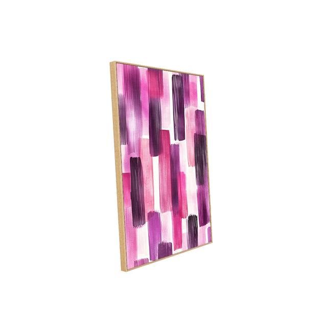 Abstract Pink and Purple Brushstrokes Canvas Wall Art