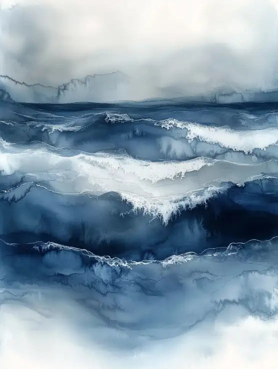 Tranquil Ocean Waves Canvas – Coastal Wall Art