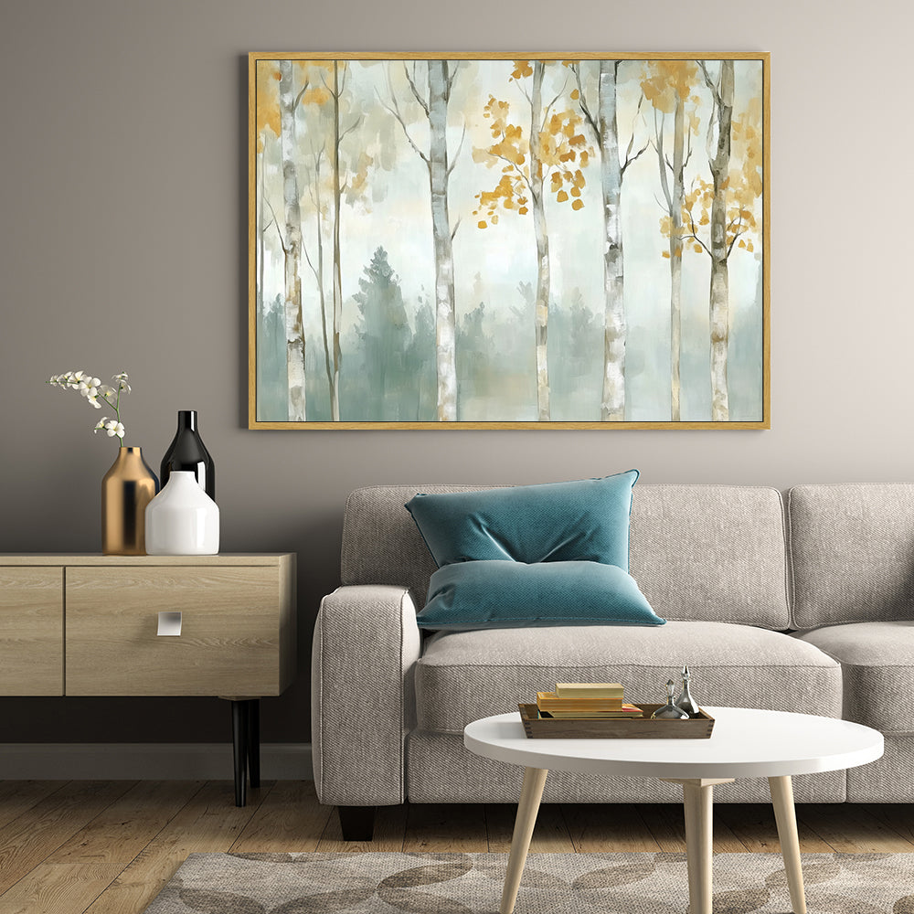 Serene Birch Forest Canvas Wall Art