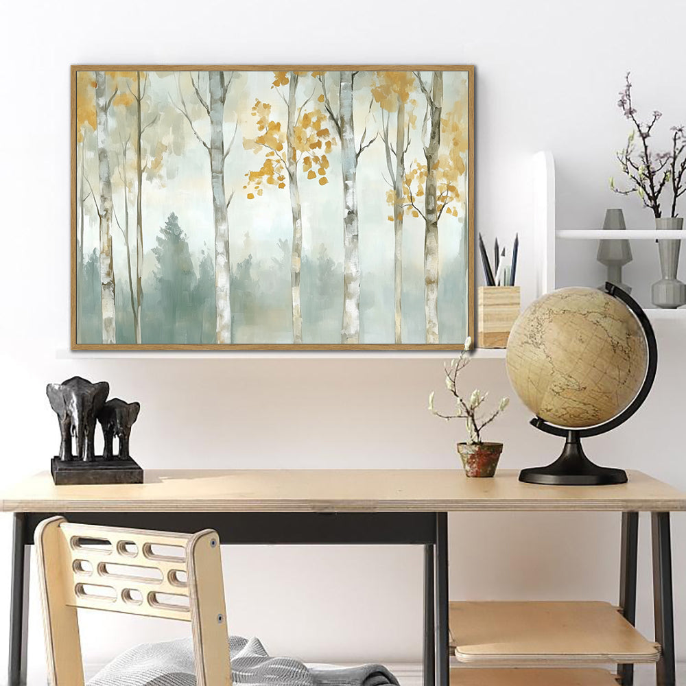 Serene Birch Forest Canvas Wall Art