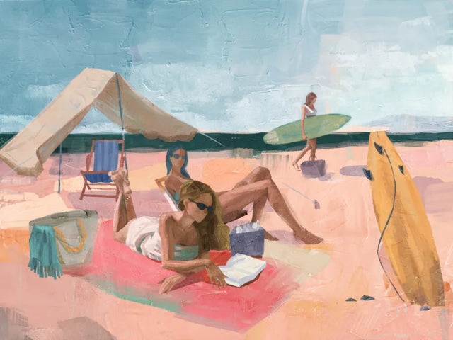 Summertime Bliss: Coastal Companions Canvas Wall Art