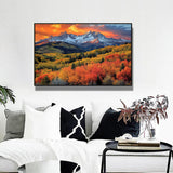 Majestic Autumn Mountain Canvas Wall Art