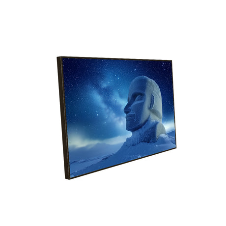 Celestial Night And Snow Sculpture Canvas Wall Art