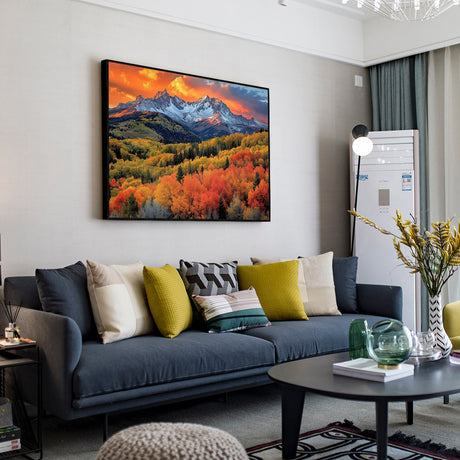 Majestic Autumn Mountain Canvas Wall Art