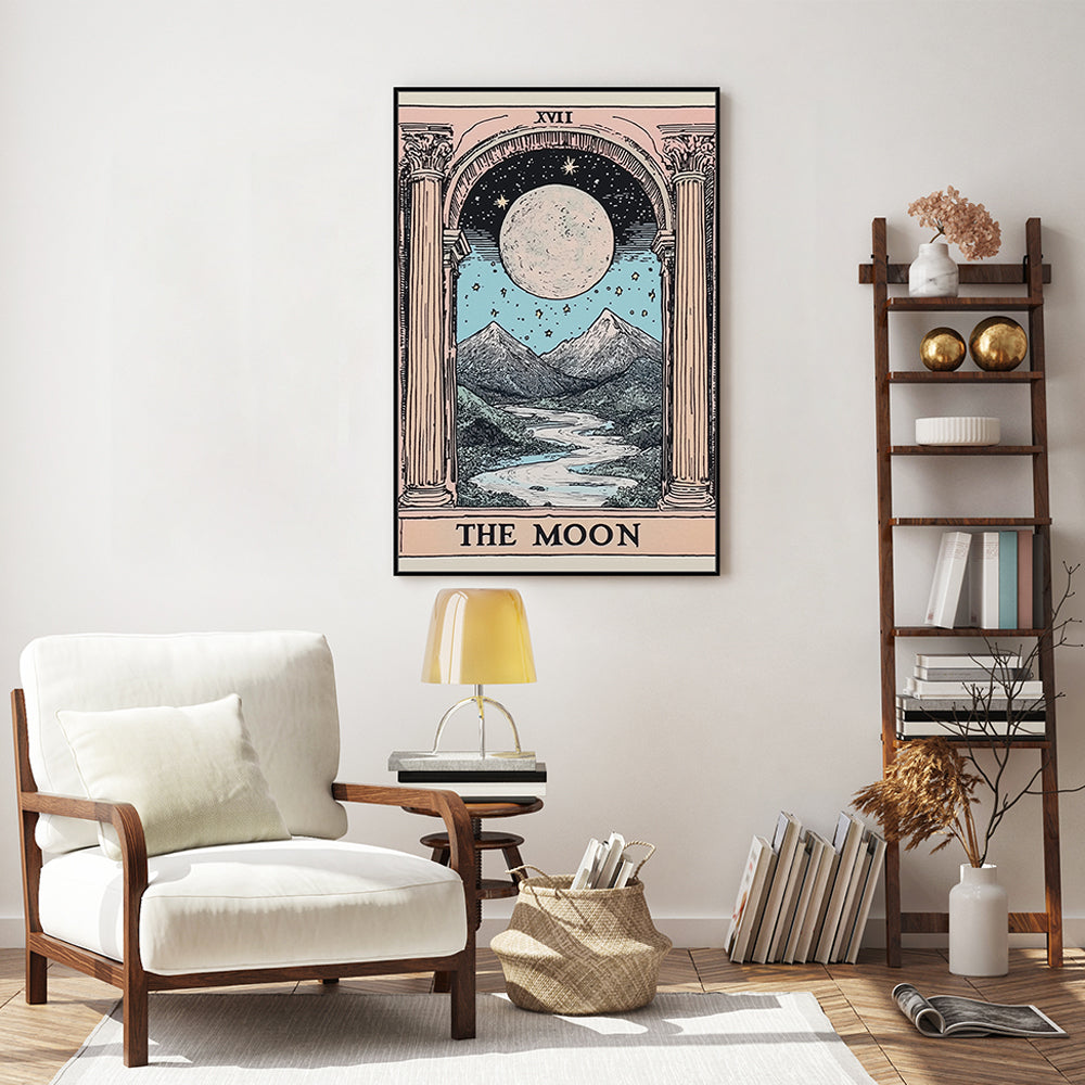 The Moon Tarot: Mystical Canvas Wall Art