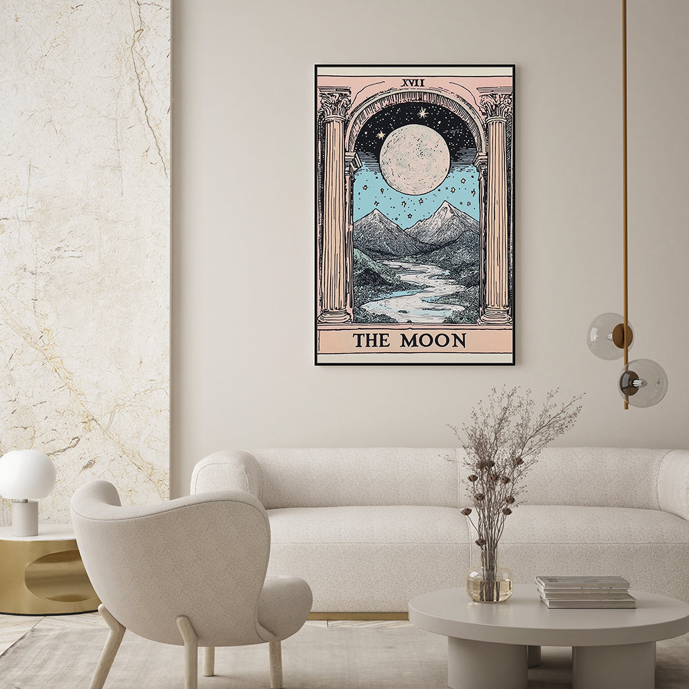 The Moon Tarot: Mystical Canvas Wall Art