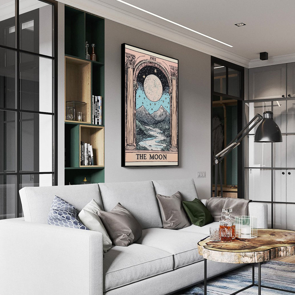 The Moon Tarot: Mystical Canvas Wall Art