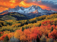 Majestic Autumn Mountain Canvas Wall Art