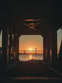 Framed Horizon Sunset Canvas Wall Art