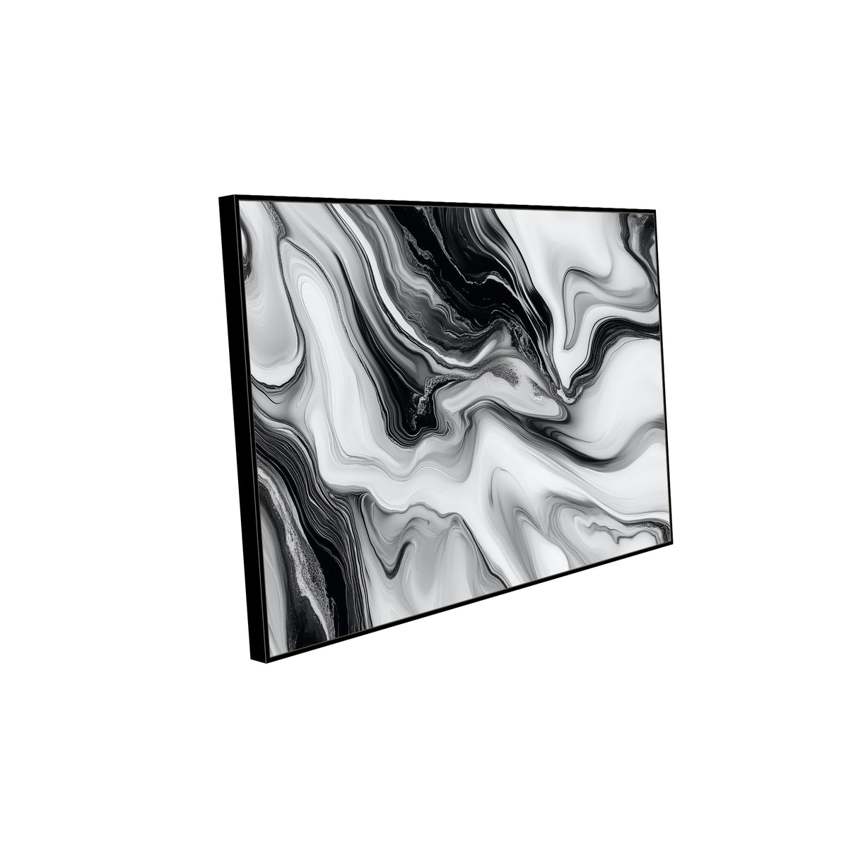 The Art Of Contrast: Flowing Monochrome Canvas Wall Art
