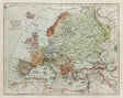 Vintage Europe Map Canvas Wall Art
