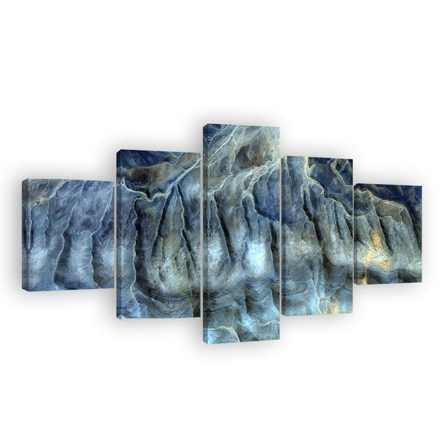 Mesmerizing 5-Piece Abstract Aerial Desert Canvas Wall Art