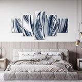 Bold 5-Piece Black and White Brushstroke Canvas Wall Art