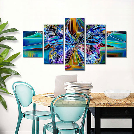 Abstract Colorful Butterfly Canvas Wall Art