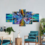 Abstract Colorful Butterfly Canvas Wall Art