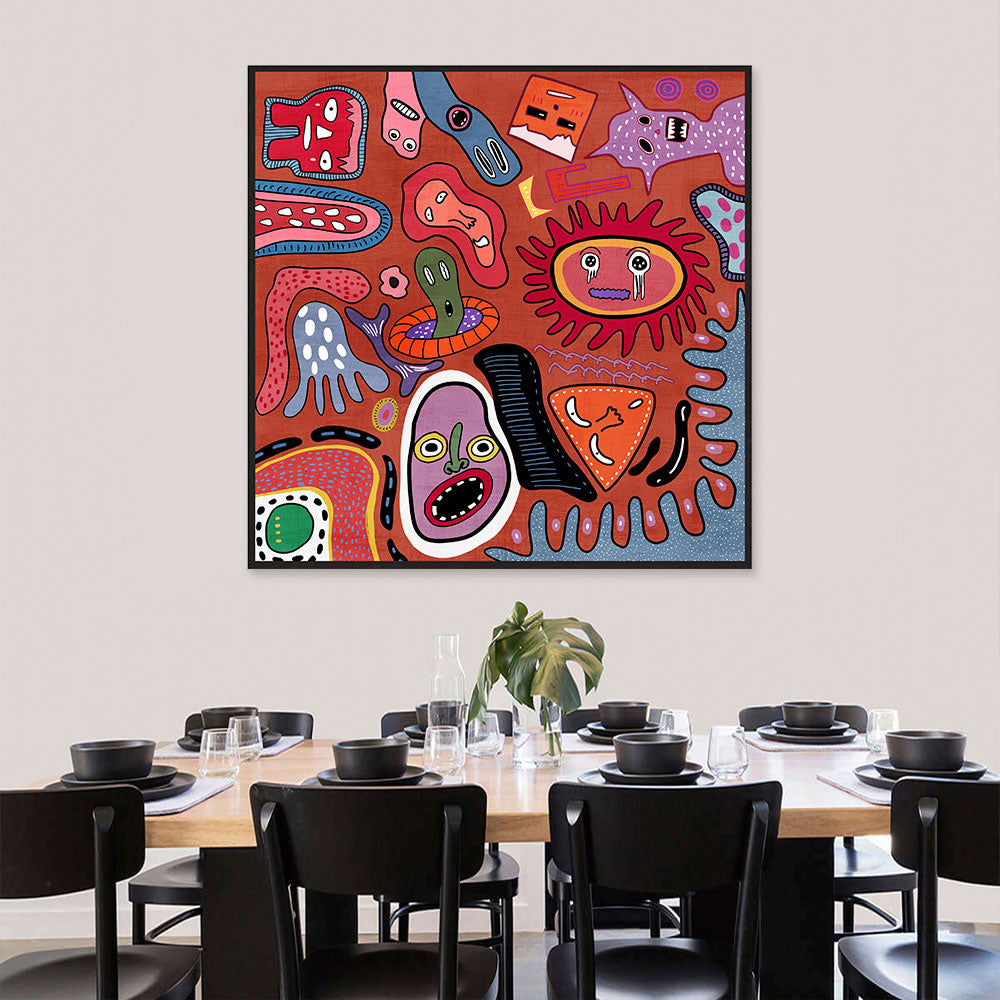 Abstract Contemporary Art Graffiti Canvas Wall Art