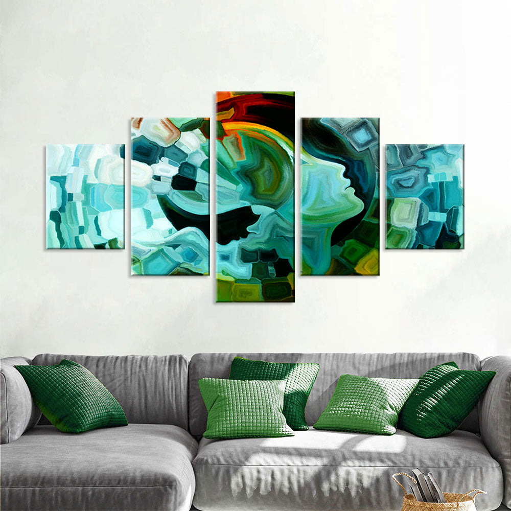 Abstract Creative Mind 5-Piece Canvas Wall Art