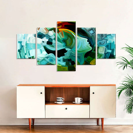 Abstract Creative Mind 5-Piece Canvas Wall Art