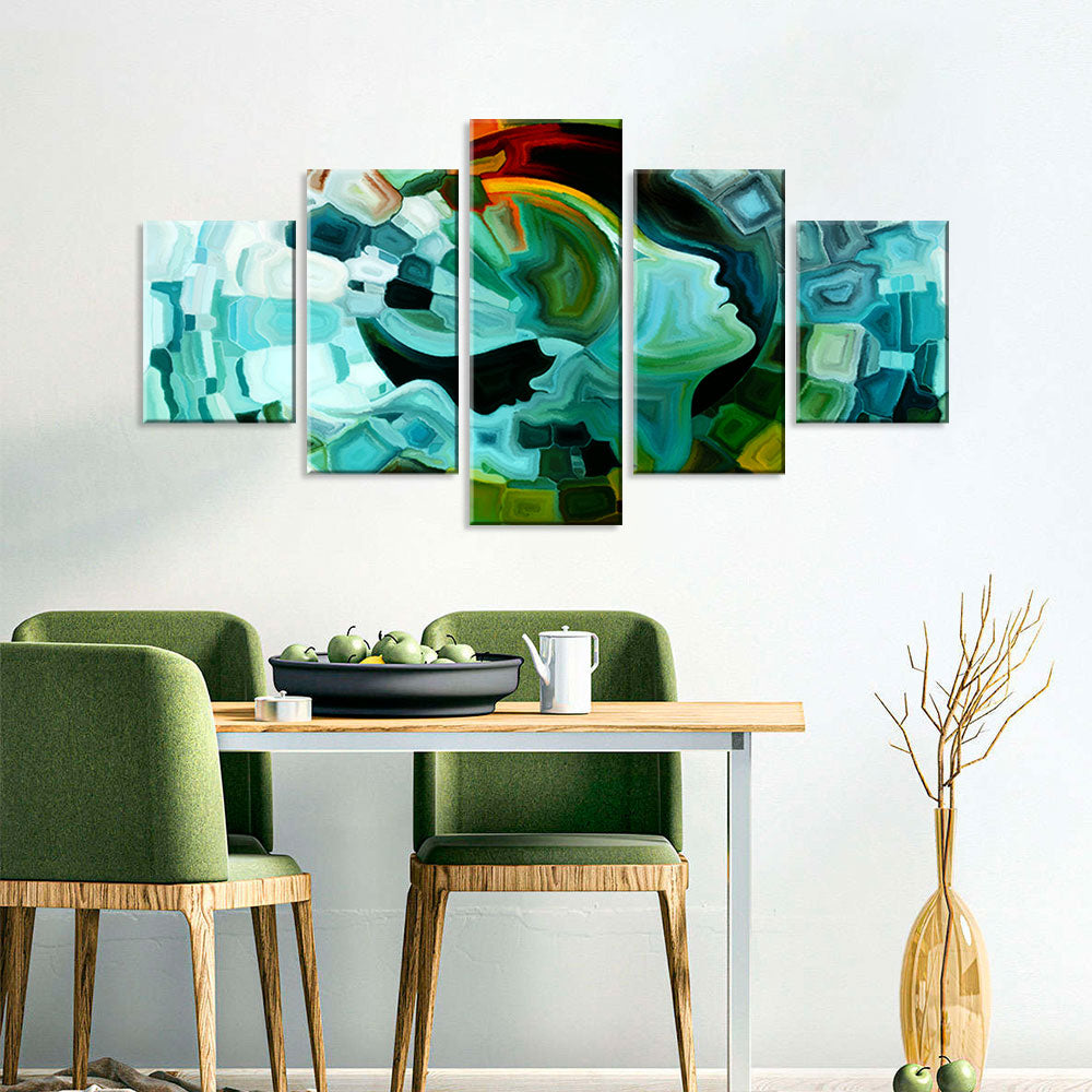 Abstract Creative Mind 5-Piece Canvas Wall Art