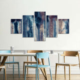 Mystic Shadows 5-Piece Abstract Batik Canvas Wall Art