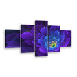 Abstract Fractal Purple Flower Canvas Wall Art