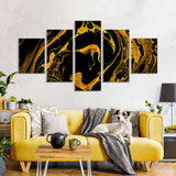 Abstract Gold Splash Canvas Wall Art