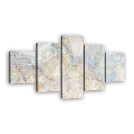 Abstract Gray Marble Lines Canvas Wall Art