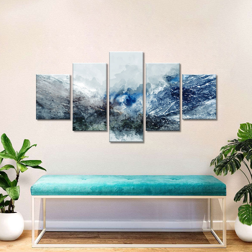 Abstract Ice Landscape Canvas Wall Art