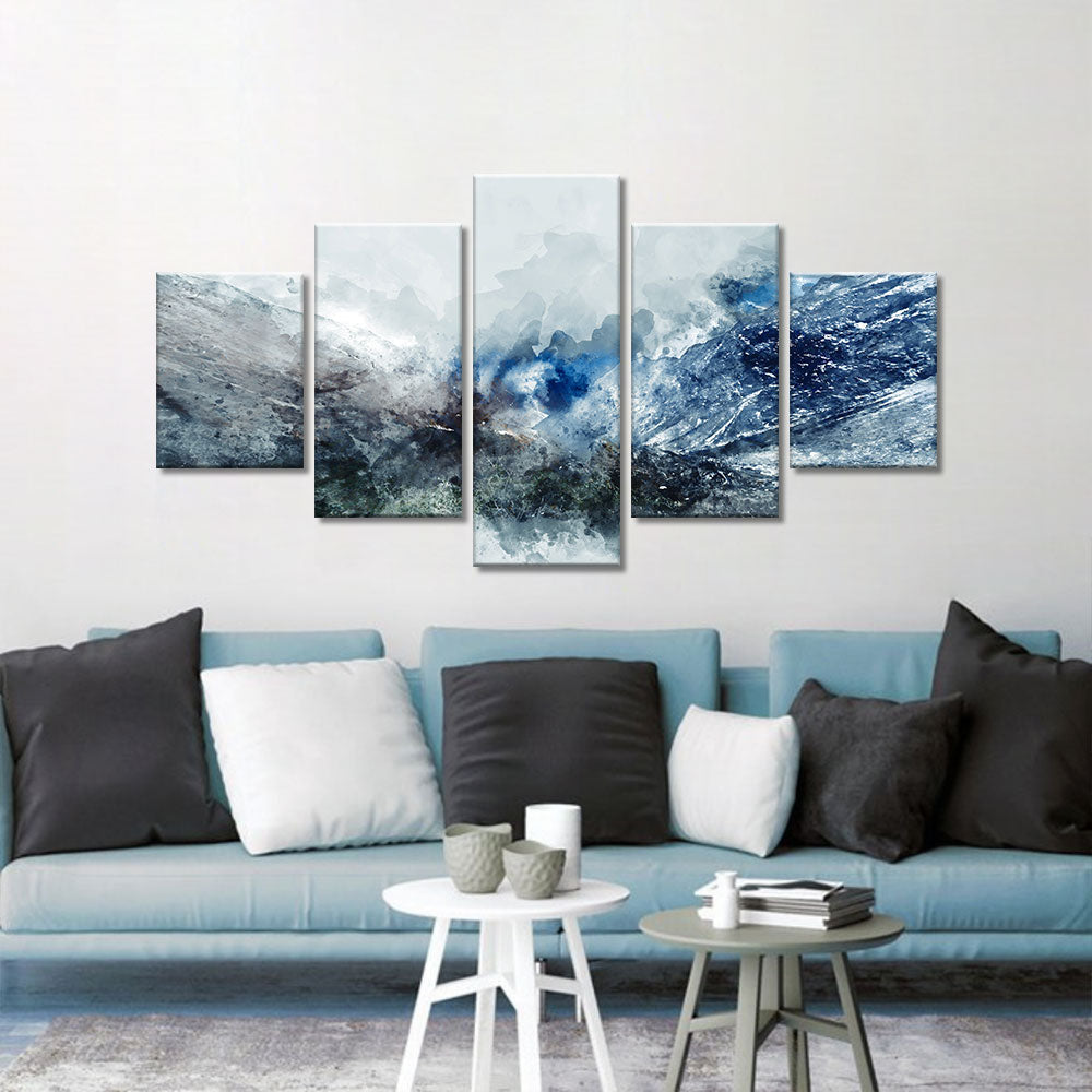 Abstract Ice Landscape Canvas Wall Art