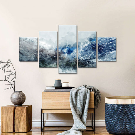 Abstract Ice Landscape Canvas Wall Art