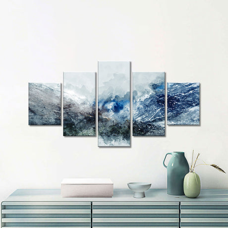 Abstract Ice Landscape Canvas Wall Art