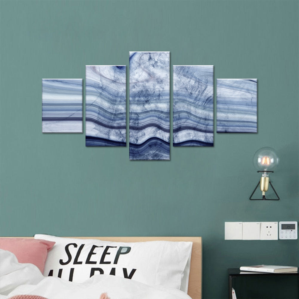 Abstract Marble-look multi-panel canvas wall art