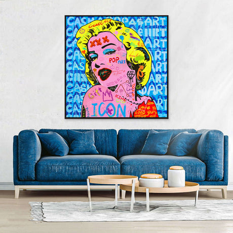 Abstract Marilyn Monroe Graffiti Canvas Wall Art