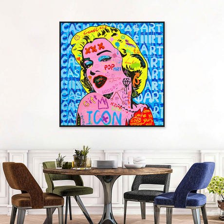 Abstract Marilyn Monroe Graffiti Canvas Wall Art