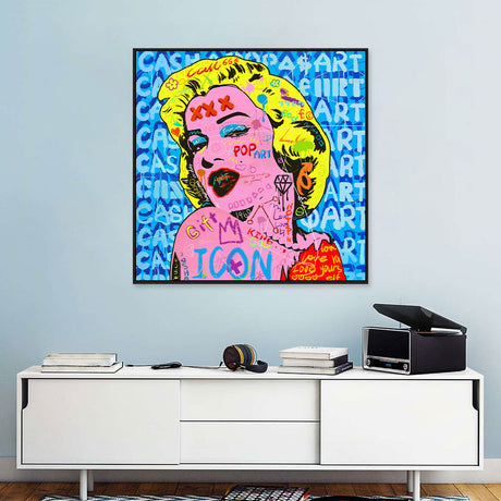 Abstract Marilyn Monroe Graffiti Canvas Wall Art