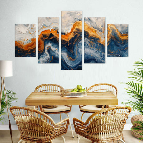 abstract ocean currents canvas wall art