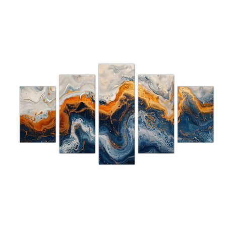 abstract ocean currents canvas wall art