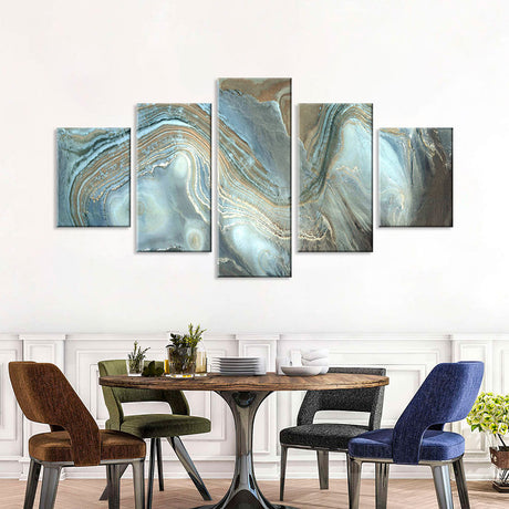 Abstract Pearlescent Layers Canvas Wall Art