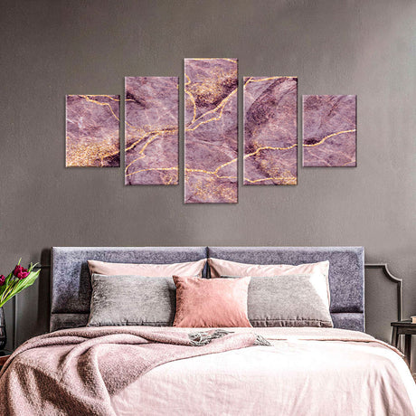 Abstract Pink Marble Stone Texture Canvas Wall Art