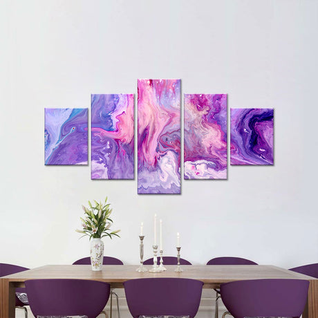 Abstract Purple and Pink Canvas Wall Art